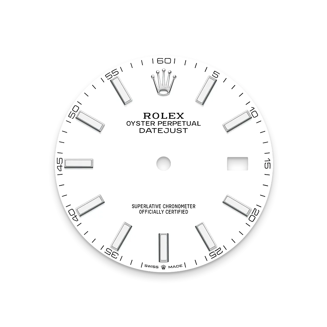 Rolex Datejust 41 Referenz m126300-0005 Weißes Zifferblatt