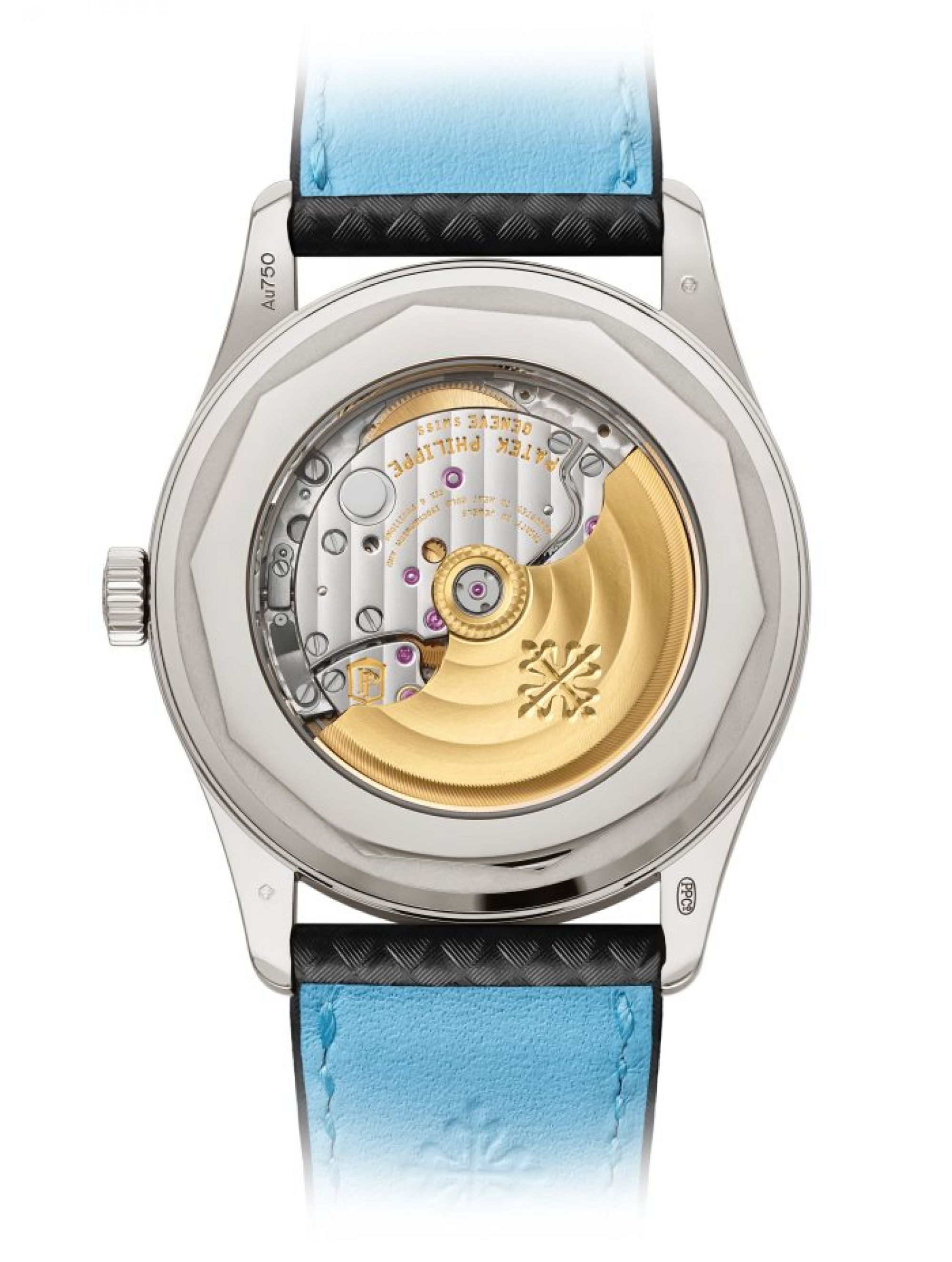 Patek Philippe Datum, Zentralsekunde. Rückseite