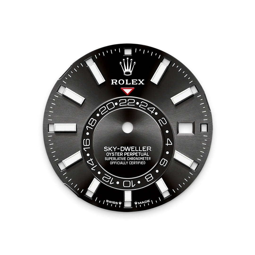 Rolex Sky-Dweller Referenz m336239-0002 Strahlend schwarzes Zifferblatt