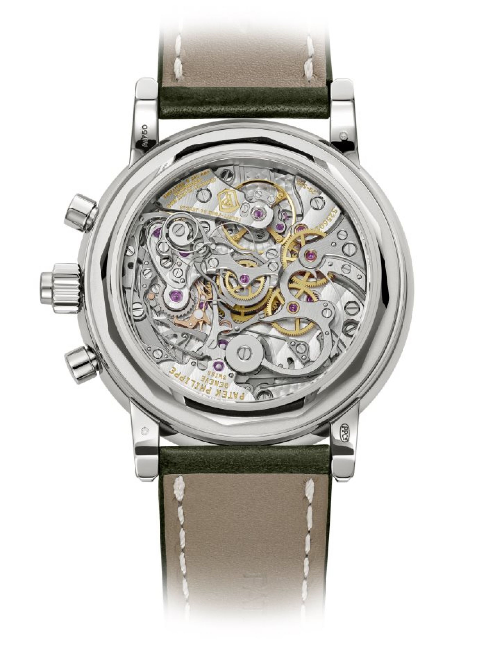 Patek Philippe Schleppzeiger-Chronograph, Ewiger Kalender. Rückseite