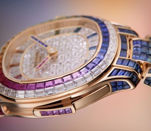 Minutenrepetition Aquanaut Luce „Rainbow“, Haute Joaillerie.