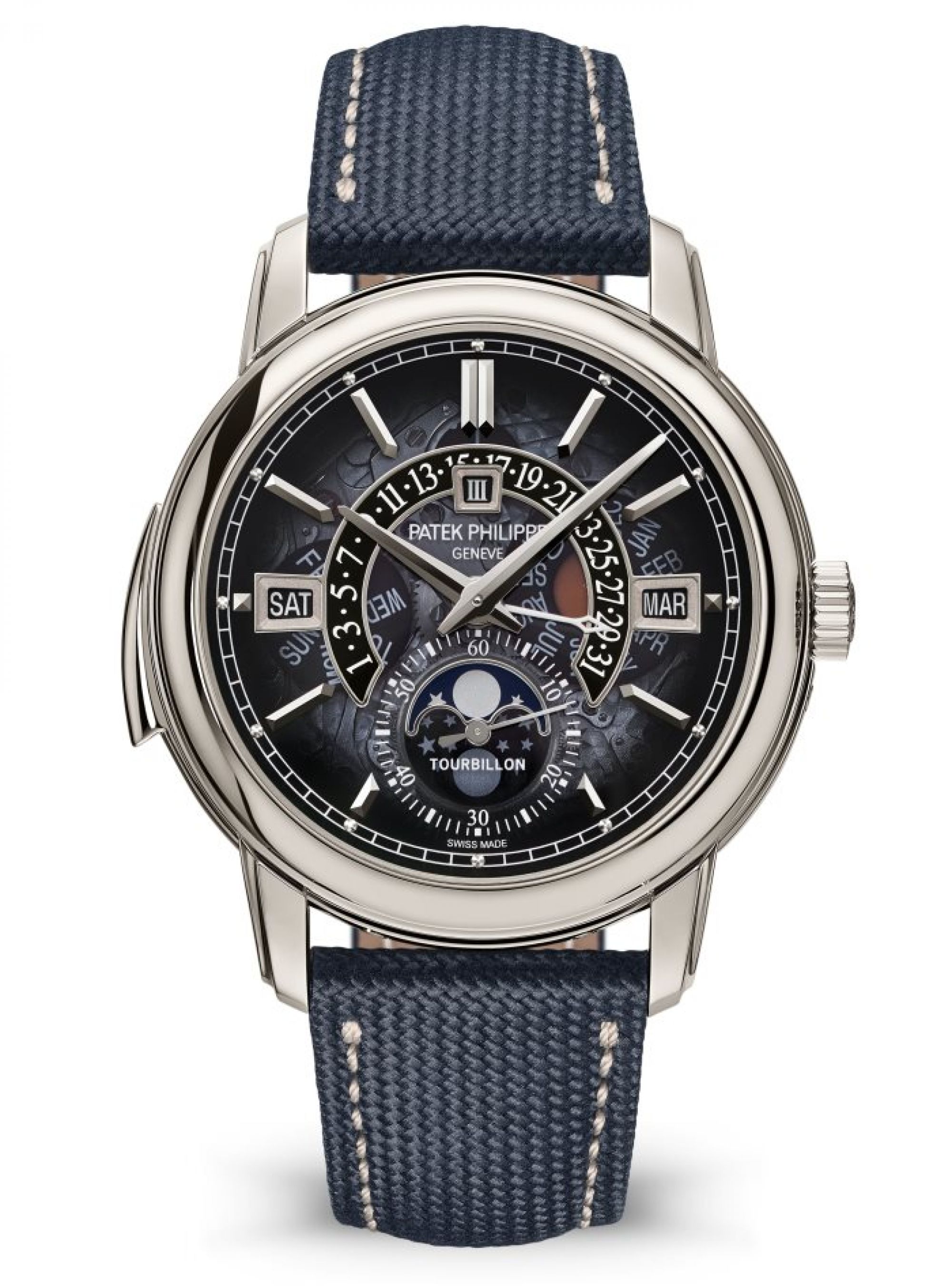Patek Philippe Minutenrepetition, Tourbillon, Ewiger Kalender mit retrogradem Datum. Face